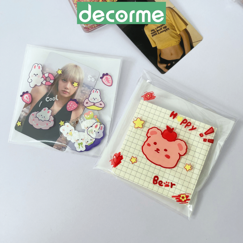 Túi gói kẹo Decorme túi đựng quà bịch gói hàng nhiều kích thước hoạ tiết dễ thương nhiều màu sắc