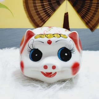 Heo bóng tiết kiệm gốm sứ size 3 dài 17cm