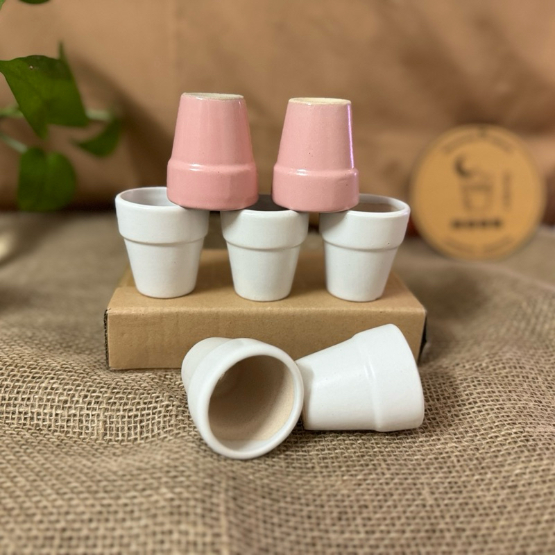 Chậu gốm-sứ bát tràng trồng sen đá Mini - Miệng 5 cm