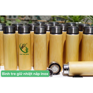 [IN HÌNH THEO YÊU CẦU] Bình Giữ Nhiệt Bằng Tre Nguyên Khối Lõi Inox 304 Cao Cấp, Quà Tặng Thầy Cô Ý Nghĩa Ngày 20/11