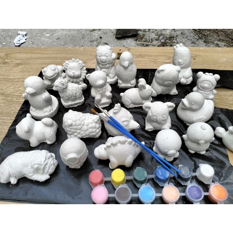 Combo 20 tượng tô màu kèm 12 màu+2 cọ