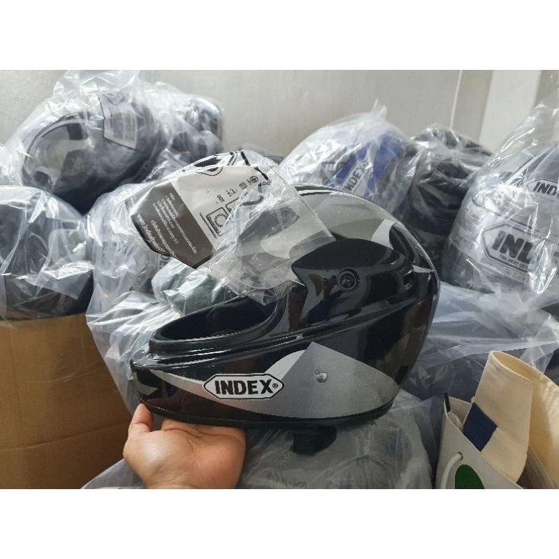 Mũ hàm fullface index chính hãng - Mũ bảo hiểm Index màu đen, xám, xanh
