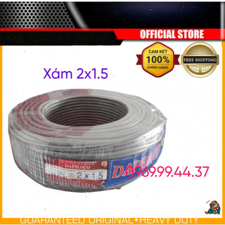 Dây điện daphaco xám 2 lớp vỏ 2x1.5