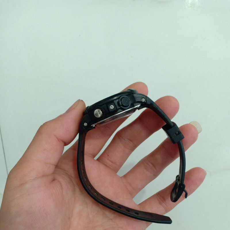 Đồng hồ nam si nhật dây nhựa hiệu SMART STYLE ful đen có đèn led