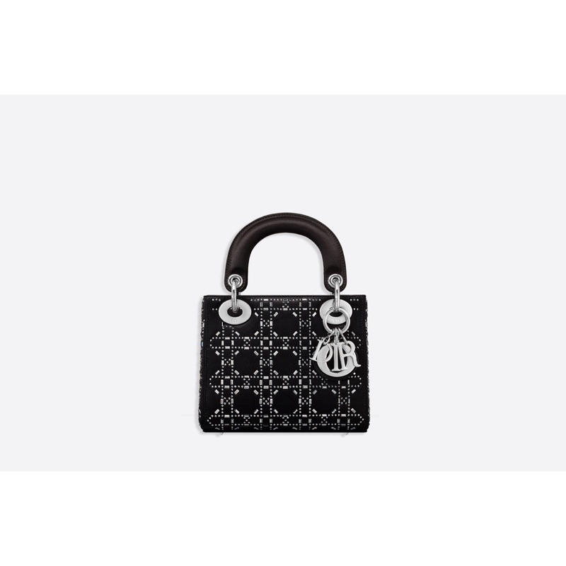 Túi kẹp nách logo #Di.or ngang đính đá dây xich kích thước mini Hari Fashion