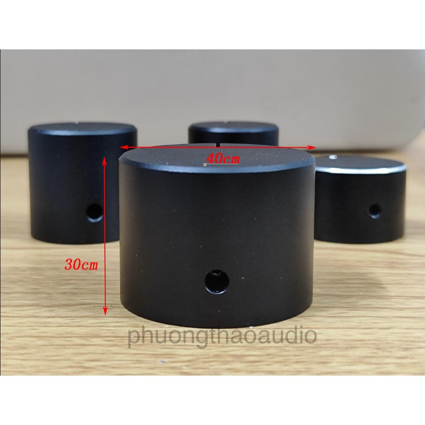 Núm volume nhôm phay đường kính 40mm cao 30mm các màu trắng đen vàng
