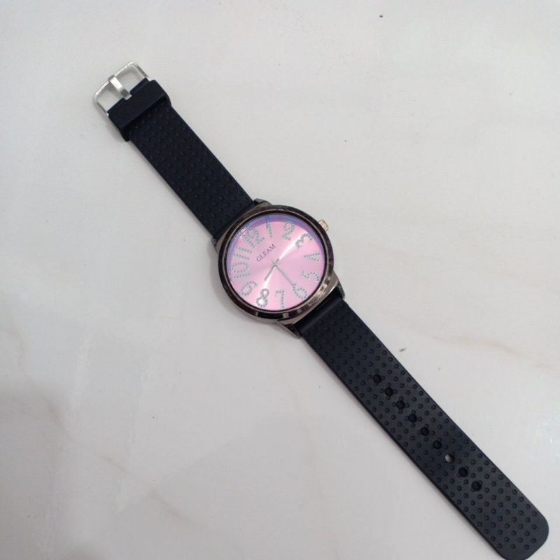 Đồng hồ nam si nhật dây cao su hiệu GLEAM phù hợp nam tay to