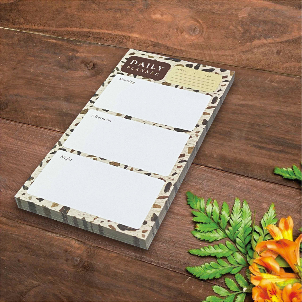 Combo 3 Quyển Note Vân Đá Marble DAILY PLANNER (7 x 13.2m) - 50 tờ