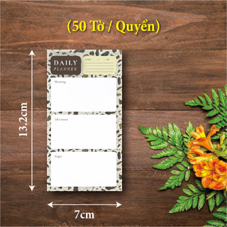 Combo 3 Quyển Note Vân Đá Marble DAILY PLANNER (7 x 13.2m) - 50 tờ