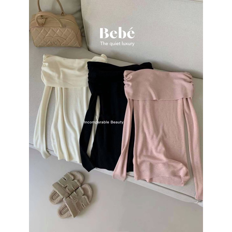 Áo trễ vai dúm 3 màu