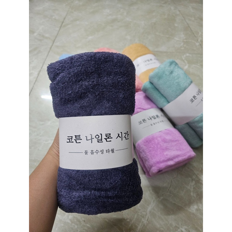 Khăn tắm Hàn Quốc trơn 1 màu giao ngẫu nhiên