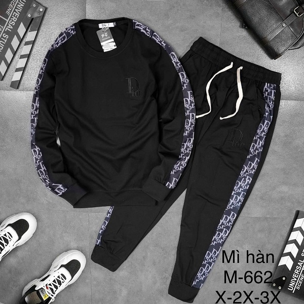 Bộ Thể Thao Thu Đông Nam Cao Cấp Dài Tay Chất Mỳ Hàn Mềm Mịn Phong Cách Trẻ Trung Năng Động