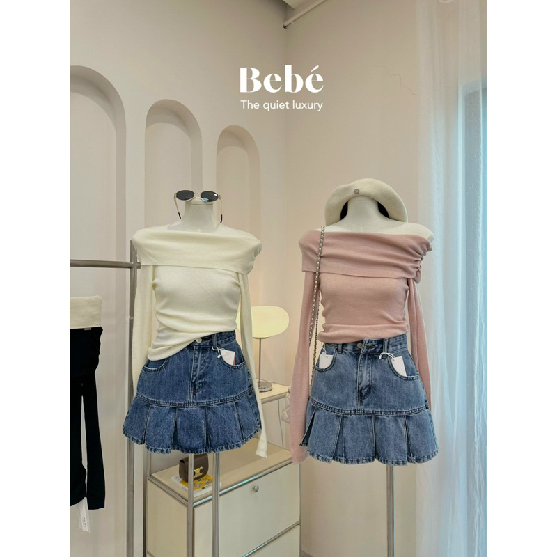 Áo trễ vai dúm 3 màu