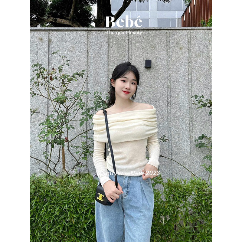 Áo trễ vai dúm 3 màu