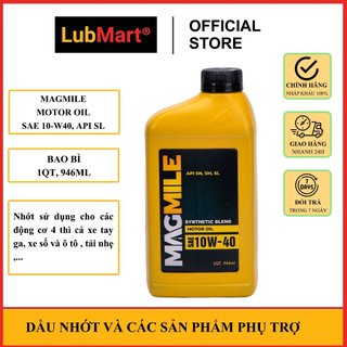 Nhớt xe máy nhập khẩu magmile motor oil 10w40 946ml nhớt xe côn tay - dầu nhớt xe máy - nhớt tay ga