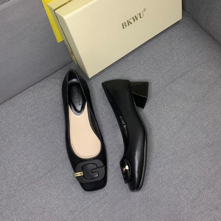 Min's Shoes - Giày Gót Vuông Da Mềm Cao Cấp VN120 (form rộng nên đi lùi size)