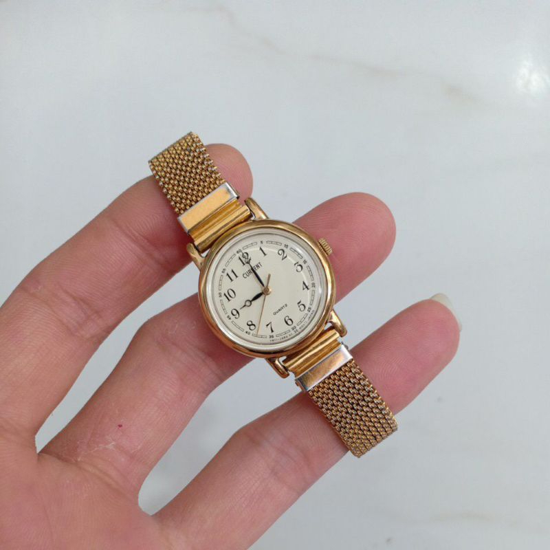 Đồng hồ nữ si nhật hiệu CURRENT mạ ful vàng18k