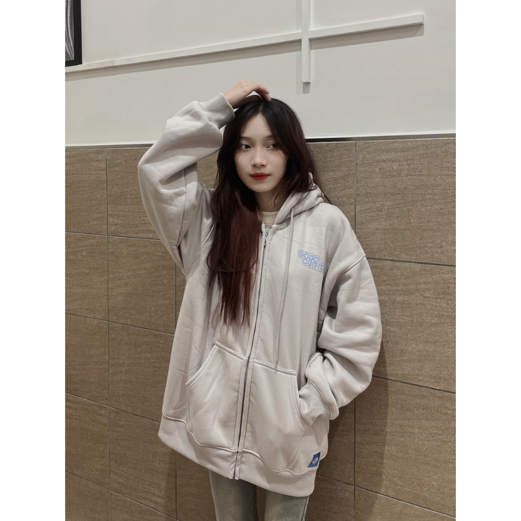 Áo Hoodie Zip Localbrand GODO khoá kéo Mini Logo HDZ01