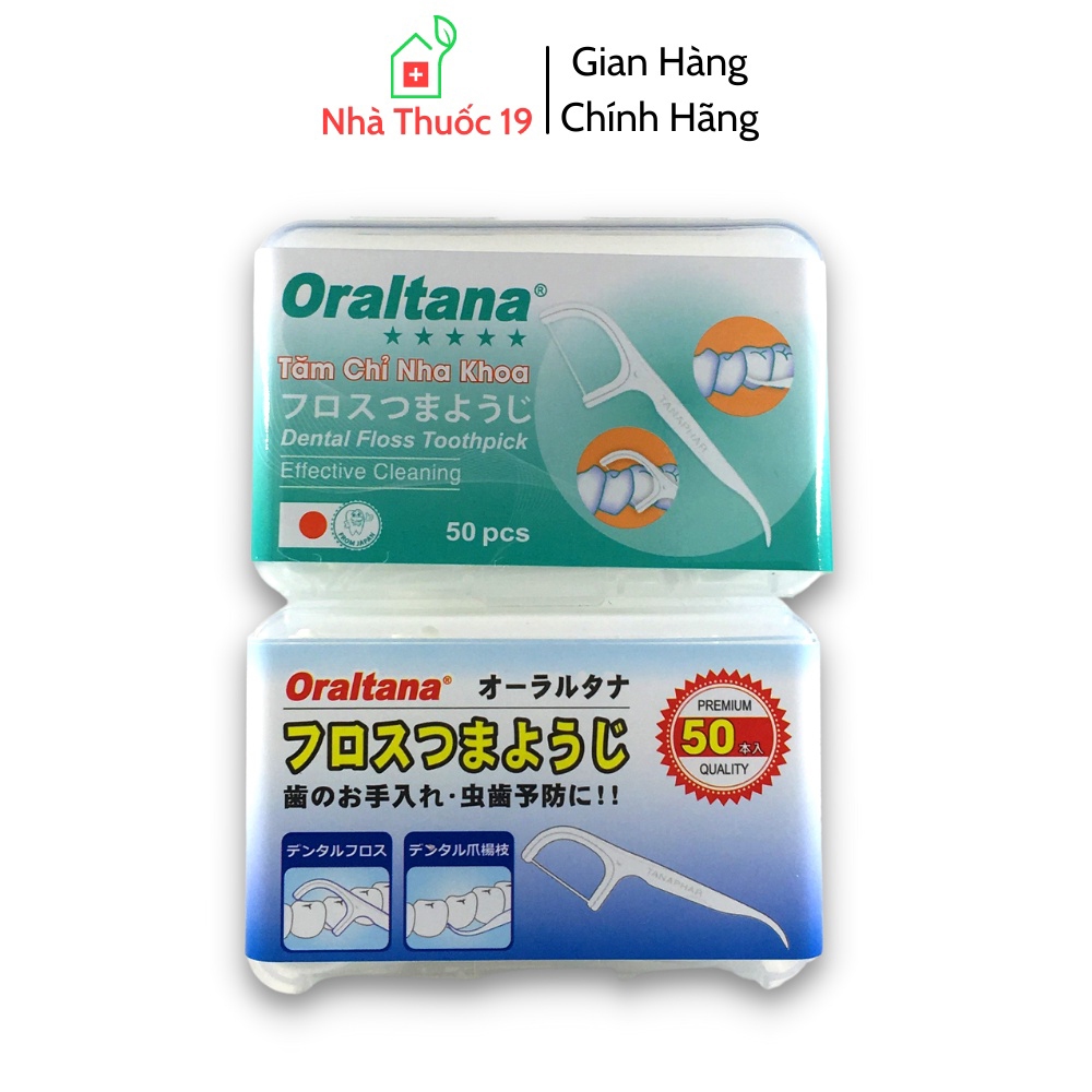 Tăm chỉ nha khoa Oraltana Hộp 100 que tăm kẽ răng Oral Tana, tăm chỉ nha khoa đạt chuẩn xuất Nhật