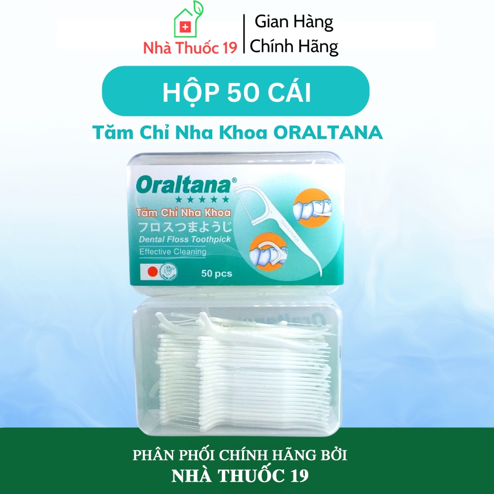 Tăm chỉ nha khoa Oraltana Hộp 100 que tăm kẽ răng Oral Tana, tăm chỉ nha khoa đạt chuẩn xuất Nhật