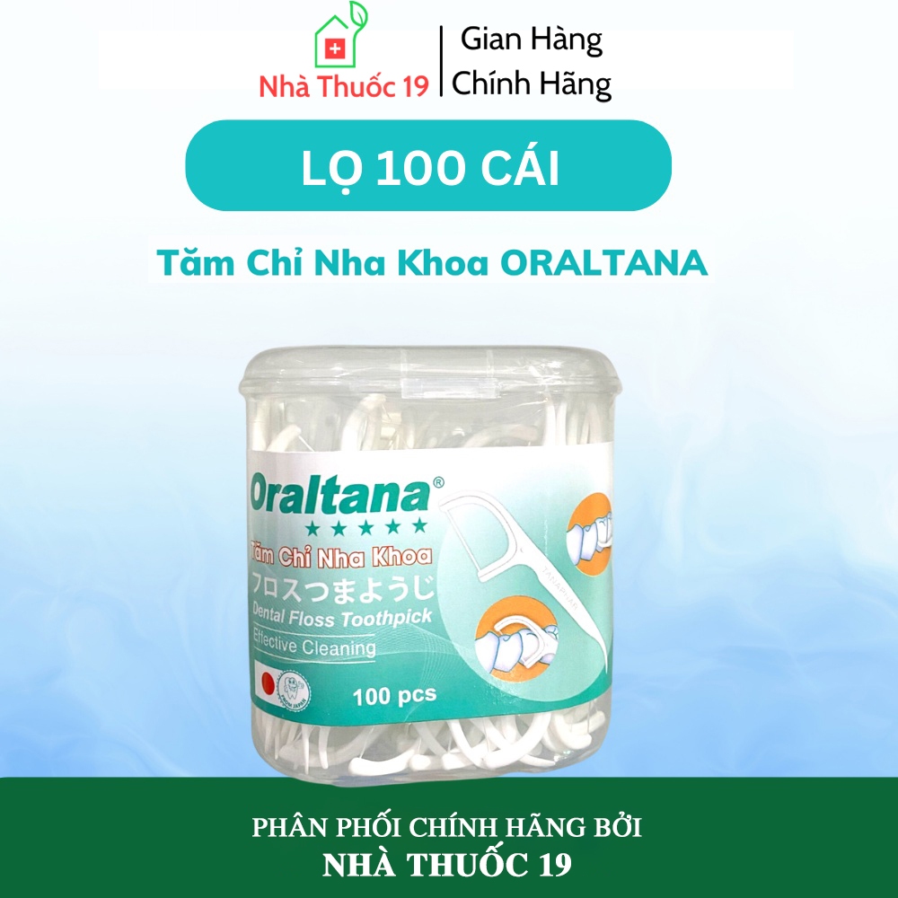 Tăm chỉ nha khoa Oraltana Hộp 100 que tăm kẽ răng Oral Tana, tăm chỉ nha khoa đạt chuẩn xuất Nhật
