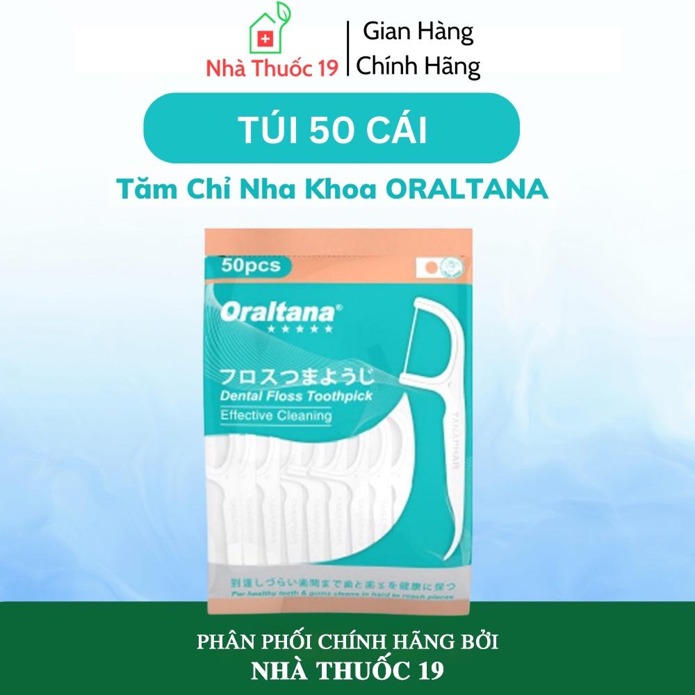 Tăm chỉ nha khoa Oraltana Hộp 100 que tăm kẽ răng Oral Tana, tăm chỉ nha khoa đạt chuẩn xuất Nhật