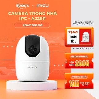 Camera Imou trong nhà A22EP IP Wifi Độ phân giải 2M, Phát hiện và Cảnh báo chuyển động, Đàm thoại, Quay 360 độ - Komex