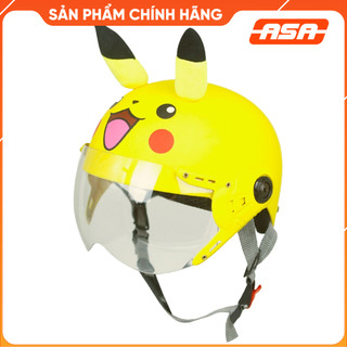 Mũ bảo hiểm trẻ em VARO - hình  Pikachu vàng tai và kính (từ 3- 6 tuổi)