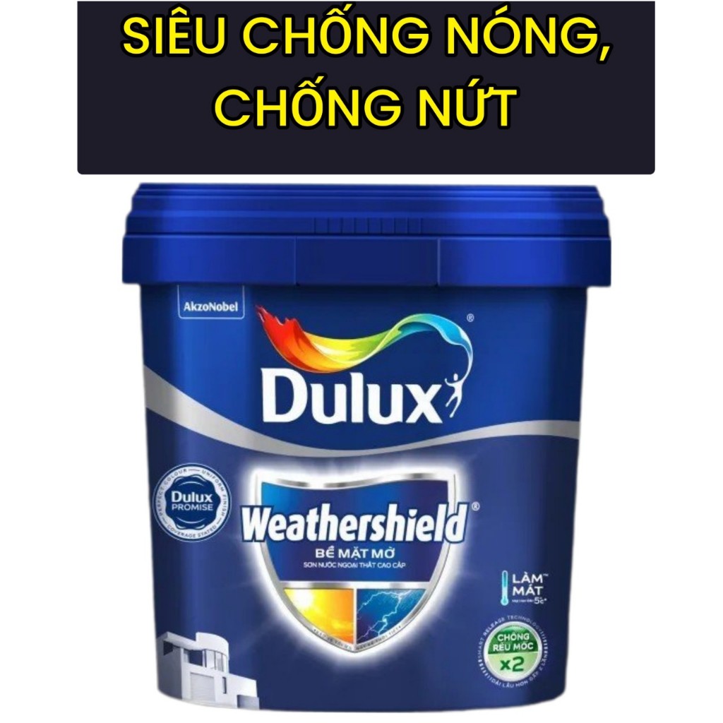 Sơn chống thấm, chống rong rêu, chống bám bẩn, chồng nứt, chống bong tróc cao cấp dulux ngoài trời.