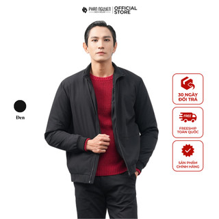 Áo khoác gió đen nam 2 lớp Phan Nguyễn, chất liệu poly cao cấp, 2 lớp, cản gió giữ ấm tốt, form suông thoải mái AKD.310