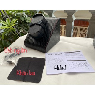 Hộp xoay đồng hồ cơ Hộp đựng đồng hồ 1 đến 3 chiếc Tự động lên cót với chế độ xoay lắc tự động