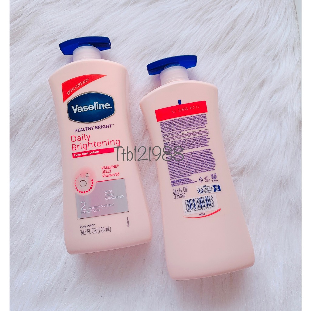 Dưỡng thể Vaseline 725ml hồng vàng xanh nâu - 4x - 24x - 10x perfect young 10 in 1 350ml