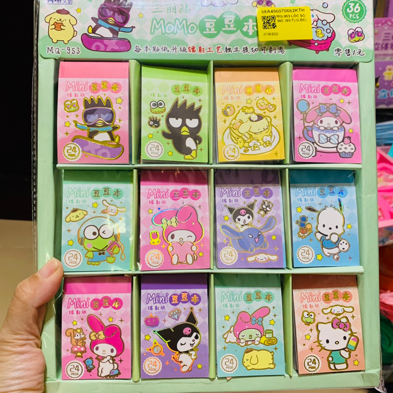 Sổ 24 trang nhân vật Sanrio kitty kuromi melody