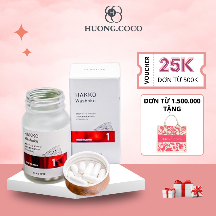 Viên Uống Cân Bằng Huyết Áp, Phòng Ngừa Đột Quỵ Hakko Washoku S1 Hàng Đầu Nhật Bản, Hộp 30 Viên