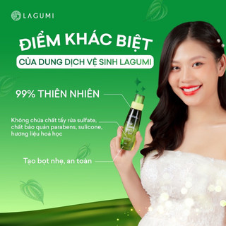 Dung dịch vệ sinh phụ nữ Lagumi Trầu Không Tràm Trà 100% thiên nhiên-an toàn Mẹ Bầu