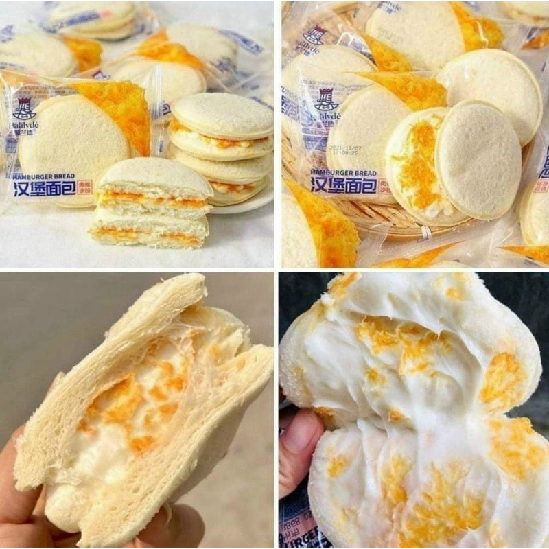 (Date mới) Siêu phẩm-Bánh Hamberger chà bông sốt salad (thùng 500gram)