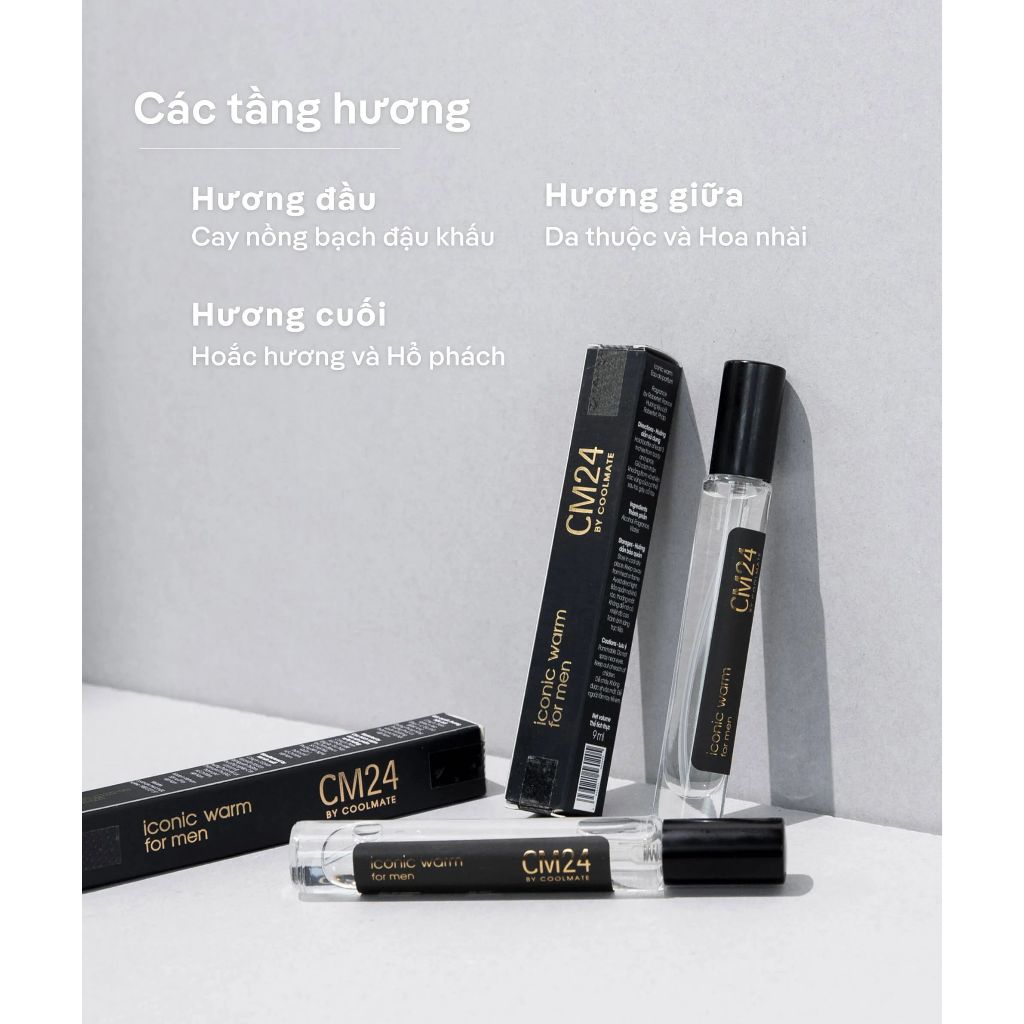 Nước hoa nam CM24 ICONIC WARM Eau de Parfum 9ml - thương hiệu CM24