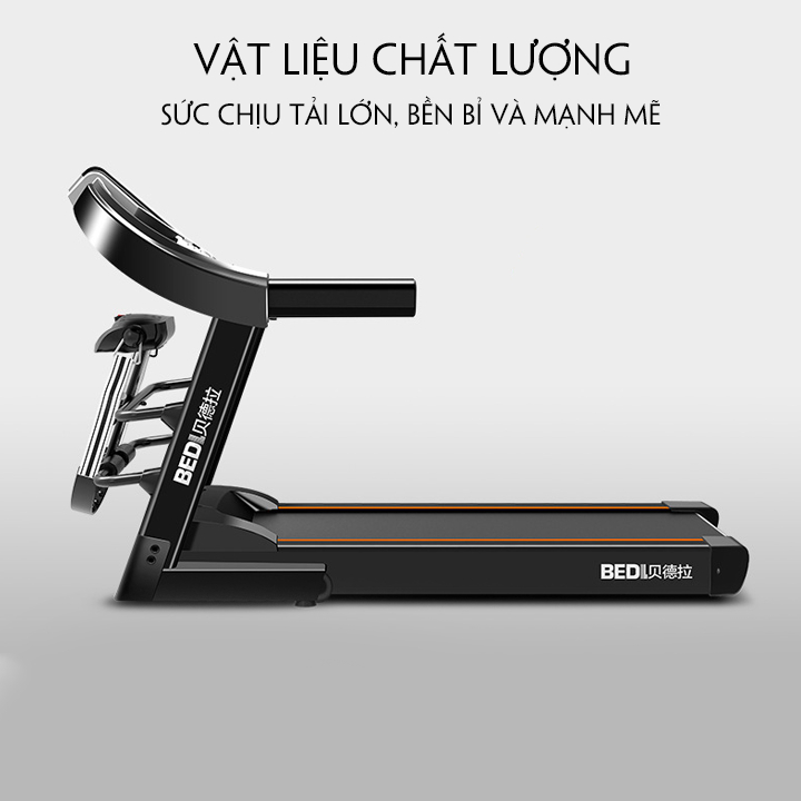 Máy Chạy Bộ Điện Đa Năng 12km KORE SPORT5 kèm máy đánh mỡ bụng 12 gấp gọn, chương trình chạy màn led loa nghe nhạc