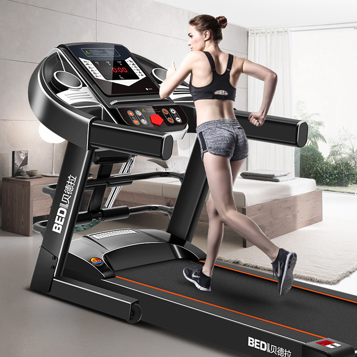 Máy Chạy Bộ Điện Đa Năng 12km KORE SPORT5 kèm máy đánh mỡ bụng 12 gấp gọn, chương trình chạy màn led loa nghe nhạc
