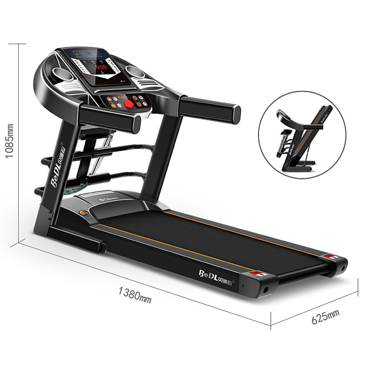 Máy Chạy Bộ Điện Đa Năng 12km KORE SPORT5 kèm máy đánh mỡ bụng 12 gấp gọn, chương trình chạy màn led loa nghe nhạc