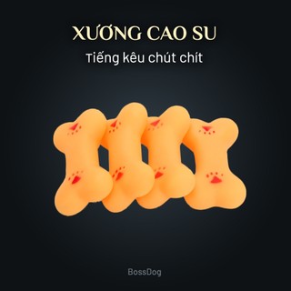 Xương cao su đồ chơi chó mèo con - Xương nhỏ kêu chíp chíp | BossDog