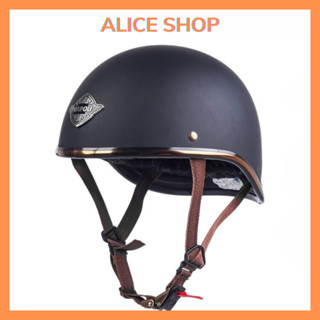 Mũ bảo hiểm nửa đầu Napoli N120 màu ĐEN NHÁM, nón bảo hiểm đua ngựa nửa đầu GANGSTER