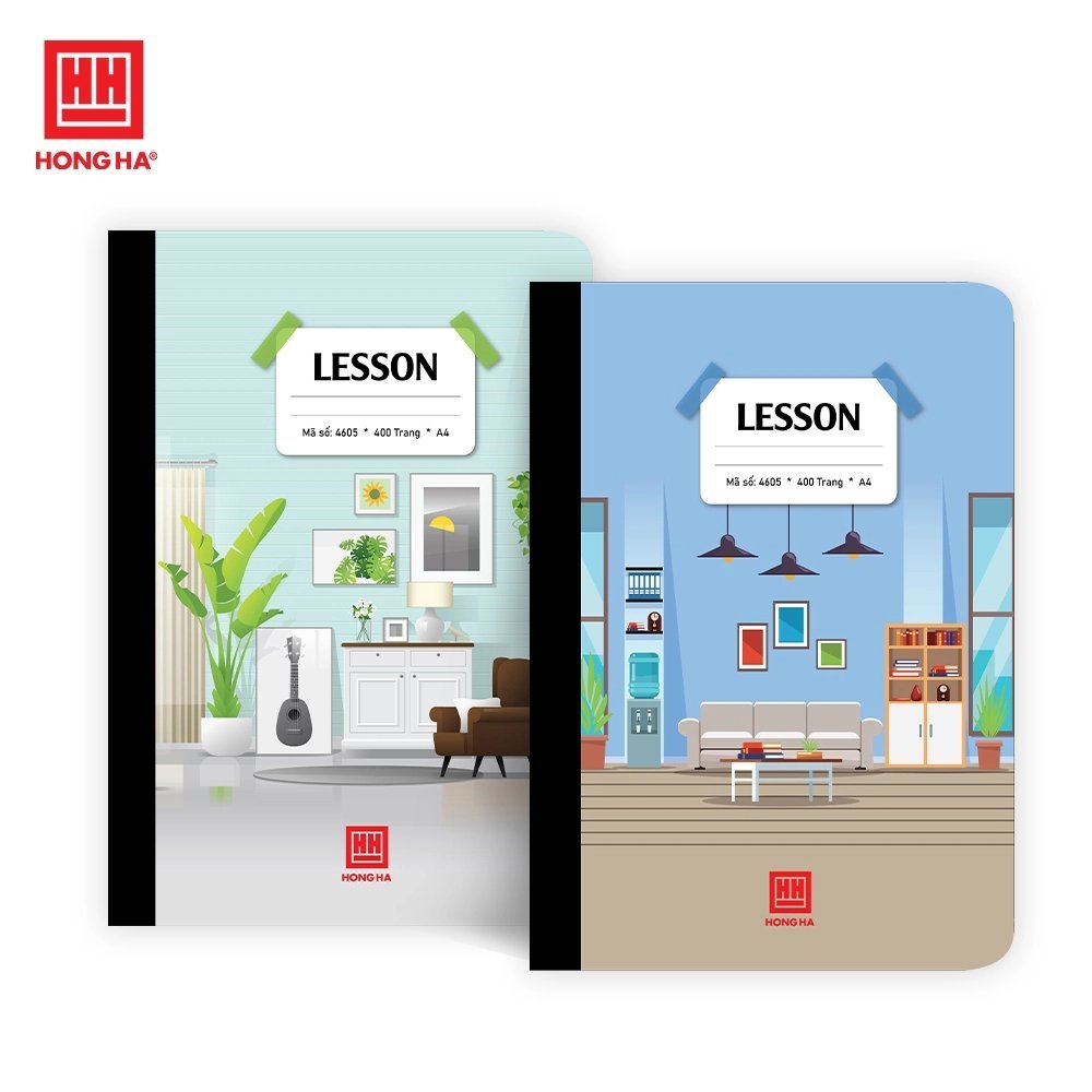Sổ bìa bồi Lesson A4 400 Trang - 4605 (1 quyển - Giao hình ngẫu nhiên)