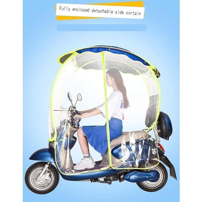 Ô che xe máy, mái che xem máy có rèm chống nắng, chống mưa, chống lạnh hiệu quả
