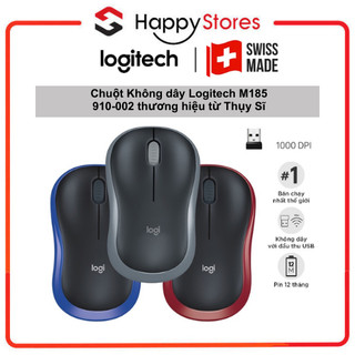 Chuột không dây Logitech M185 USB thương hiệu từ Thụy Sĩ - Hàng chính hãng