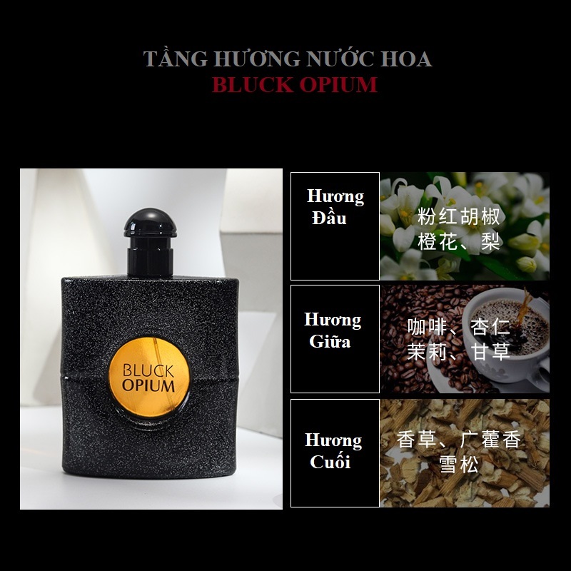 Nước Hoa Nữ Bluck Opium Hương Thơm Nước Hoa Tự Nhiên Tươi Mát, Sang Trọng 50ml