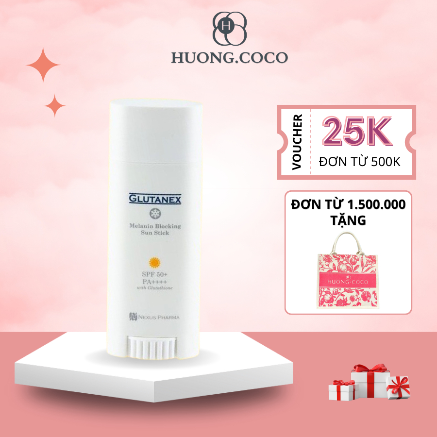Lăn chống nắng Glutanex Melanin Blocking Sun Stick SPF 50+ PA++++ with Glutathione
