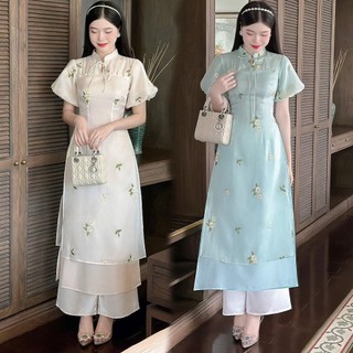 Áo dài cách tân nữ 4 tà xz17