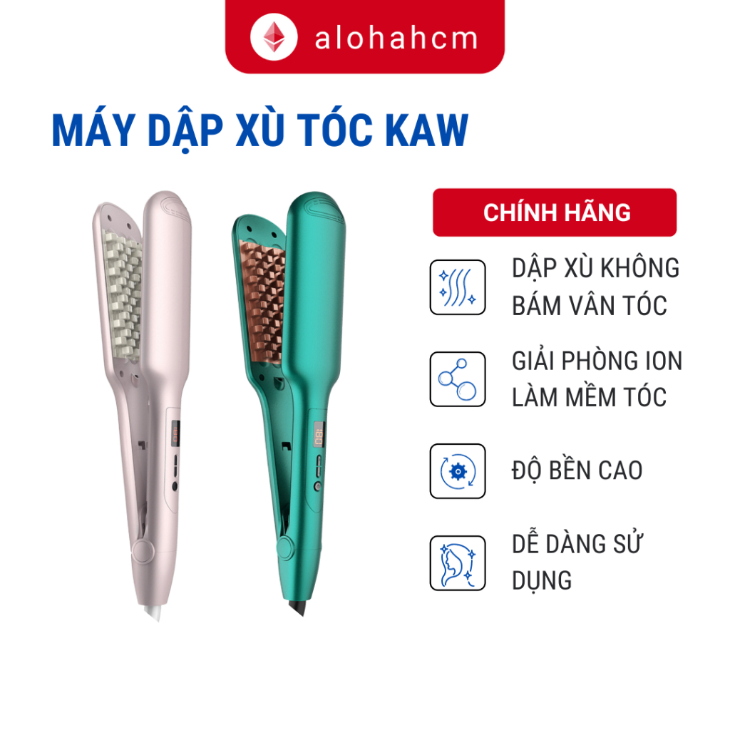 Máy bấm phồng tóc KAW 711K - Máy dập xù chân tóc mẫu mới nhất 2023 chân vuông