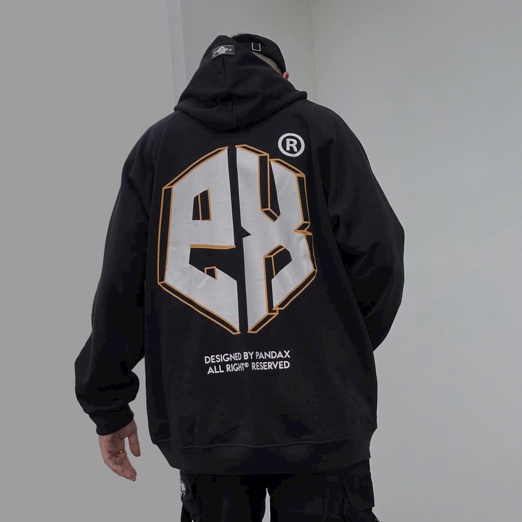 Áo Hoodie Chữ PANDAX Phối Túi Rộng unisex - FREESHIP- Áo Khoác Thun Nỉ Có Nón Mũ 2 Lớp  Nam Nữ Couple Thu Đông